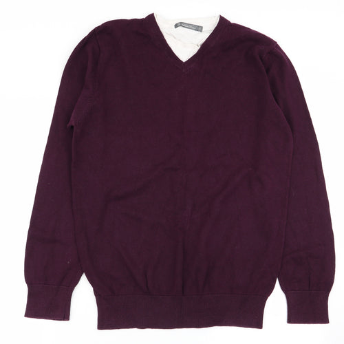 TU Mens Purple   Pullover Jumper Size S