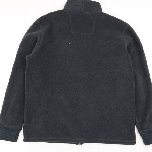 Maine Mens Grey   Full Zip Jumper Size M