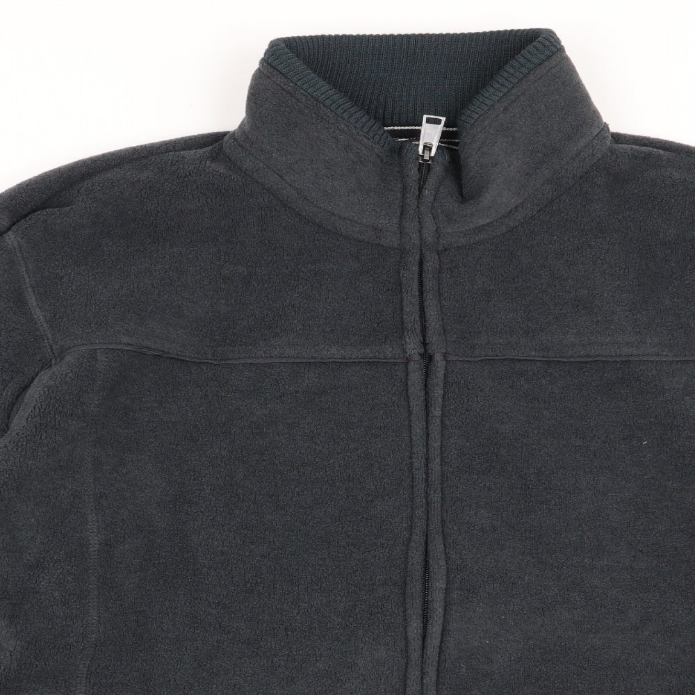 Maine Mens Grey   Full Zip Jumper Size M