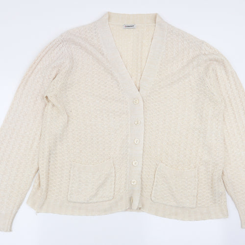 Damart Womens Beige   Cardigan Jumper Size 14