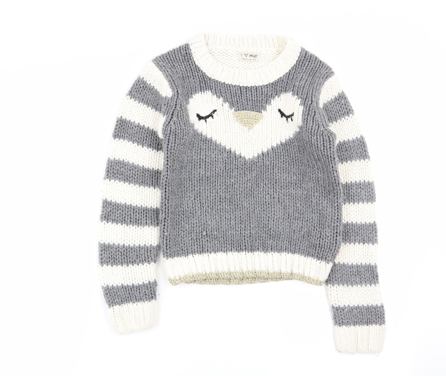 NEXT Girls Multicoloured Striped  Pullover Jumper Size 9-10 Years