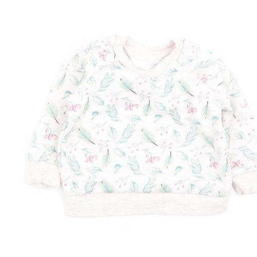 Primark Girls Multicoloured Floral  Pullover Jumper Size 3-6 Months