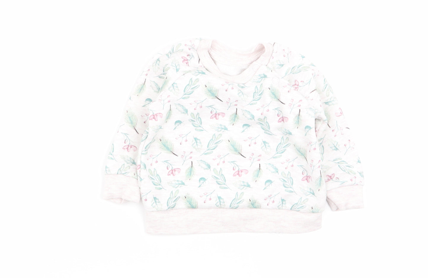 Primark Girls Multicoloured Floral  Pullover Jumper Size 3-6 Months