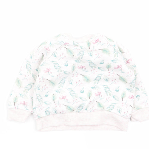 Primark Girls Multicoloured Floral  Pullover Jumper Size 3-6 Months
