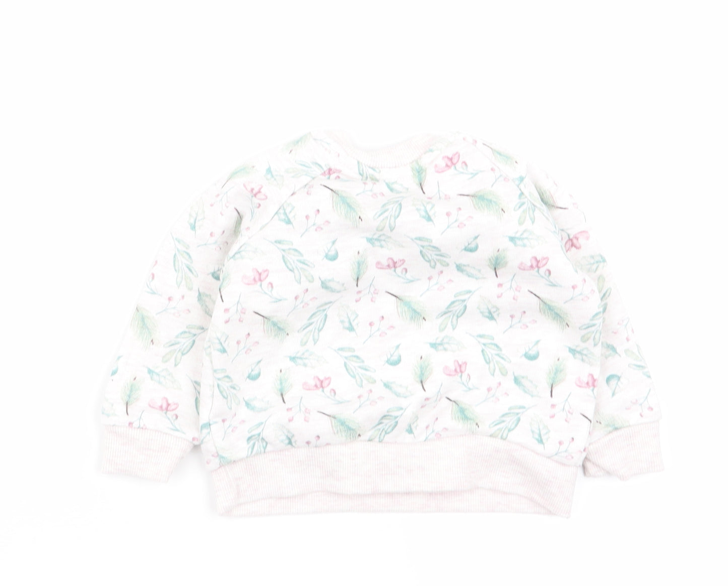 Primark Girls Multicoloured Floral  Pullover Jumper Size 3-6 Months