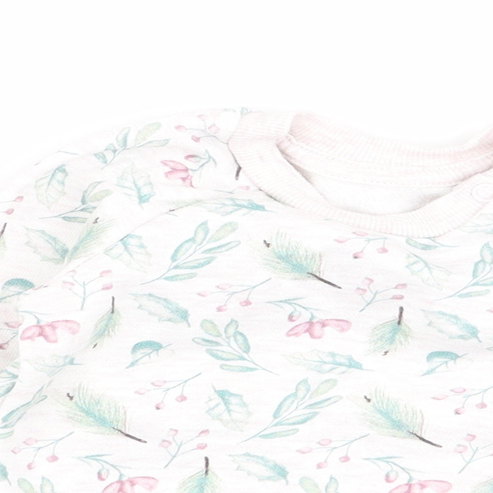 Primark Girls Multicoloured Floral  Pullover Jumper Size 3-6 Months