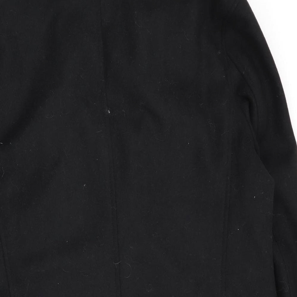Peacocks Womens Black   Overcoat Coat Size M