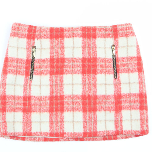 Topshop Womens Multicoloured Check  Mini Skirt Size 12