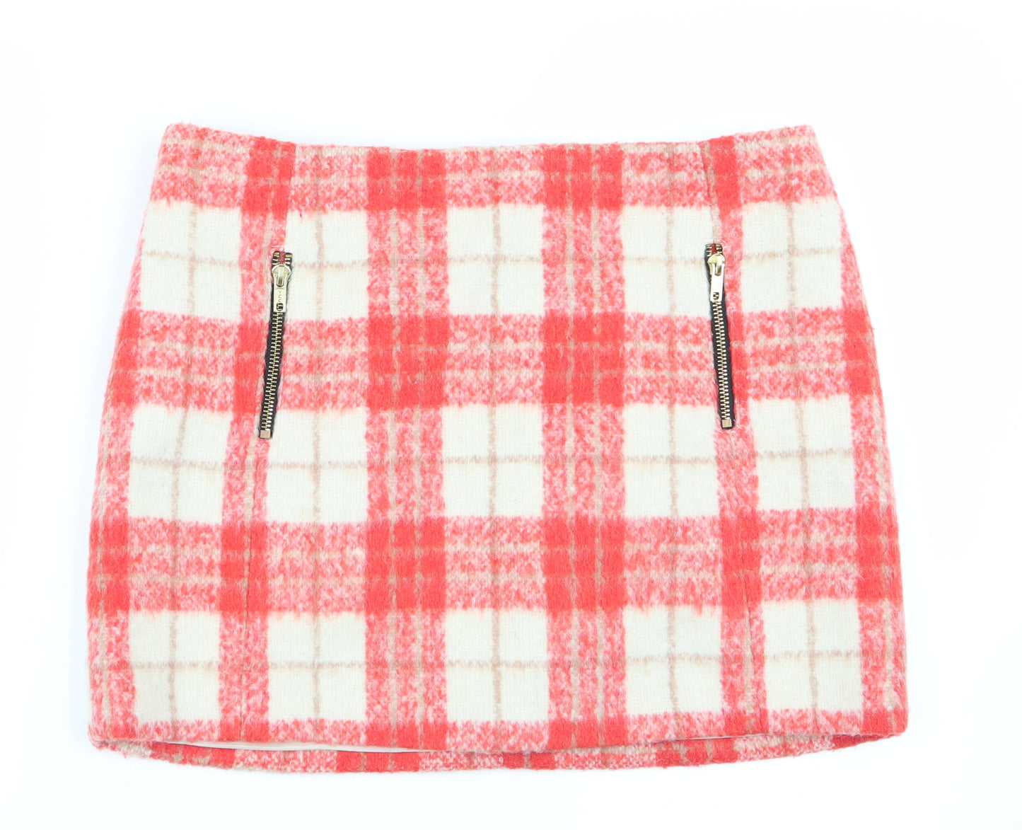 Topshop Womens Multicoloured Check  Mini Skirt Size 12