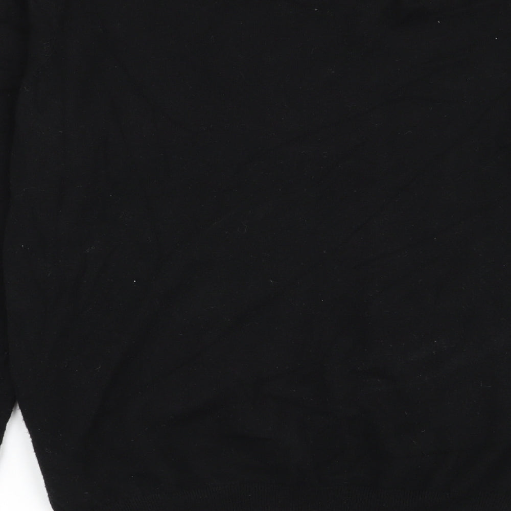 Brave Soul Womens Black   Pullover Jumper Size 12  - chrismtas