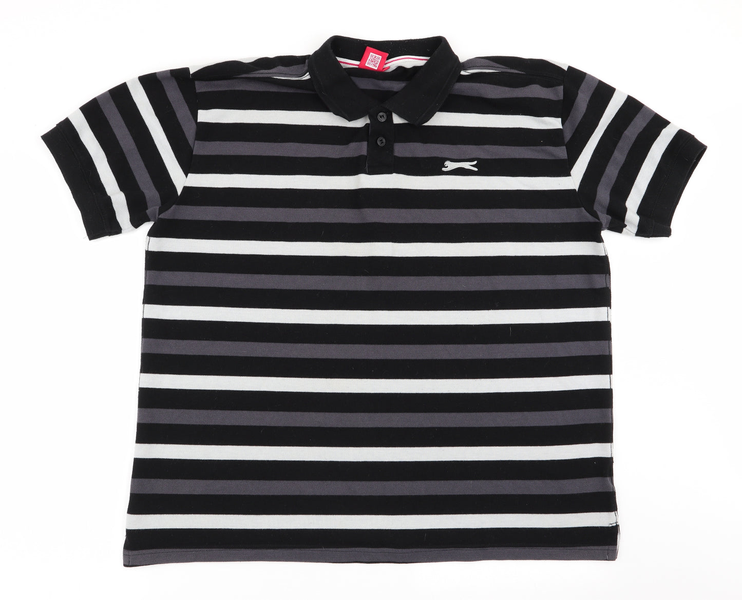 Slazenger Mens Multicoloured Striped   Polo Size 2XL