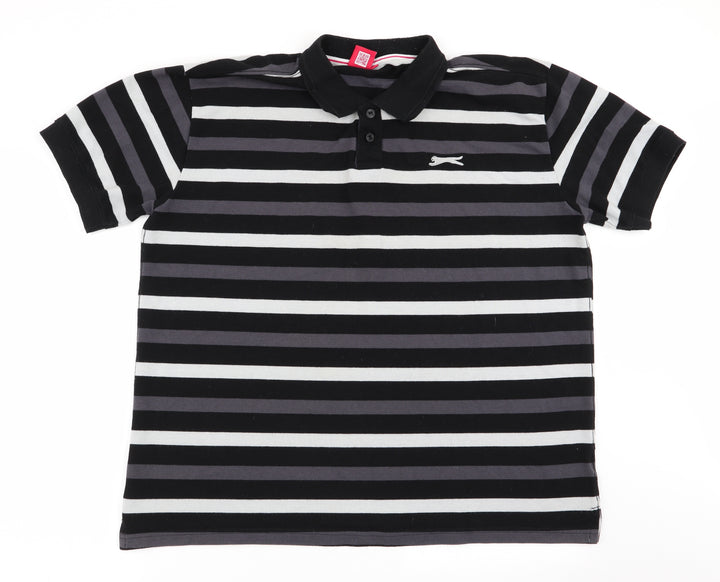 Slazenger Mens Multicoloured Striped   Polo Size 2XL
