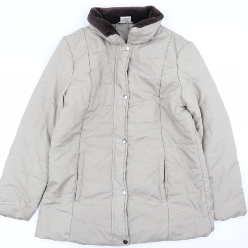anne de lancay Womens Beige   Overcoat Coat Size S