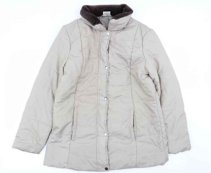 anne de lancay Womens Beige   Overcoat Coat Size S
