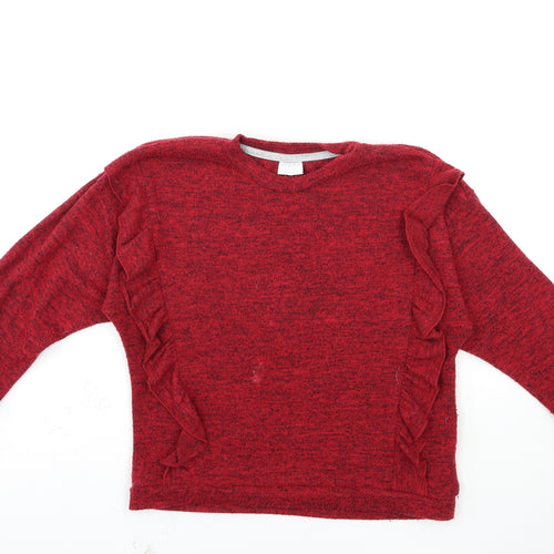 F&F Girls Red   Pullover Sweatshirt Size 7-8 Years