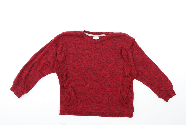 F&F Girls Red   Pullover Sweatshirt Size 7-8 Years