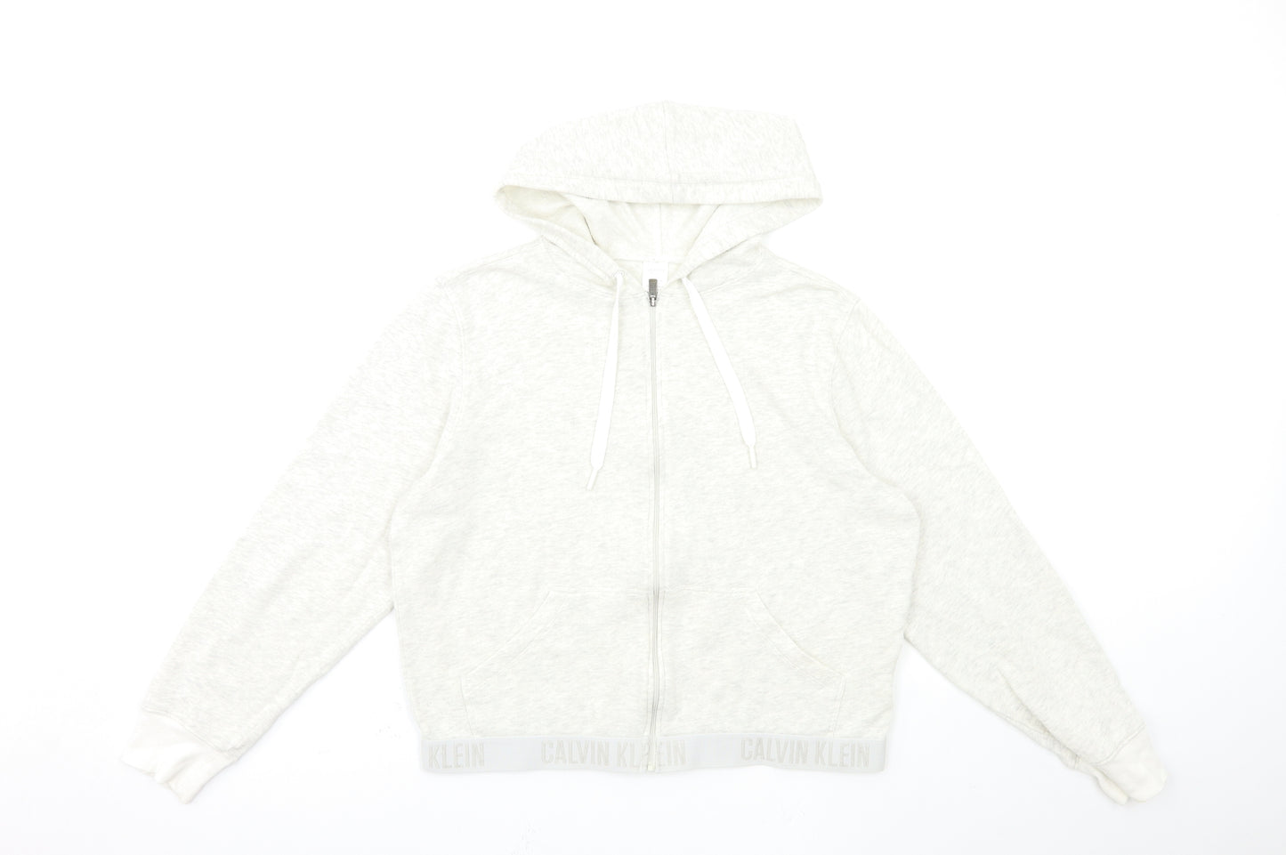 Calvin Klein Womens Grey   Full Zip Hoodie Size L