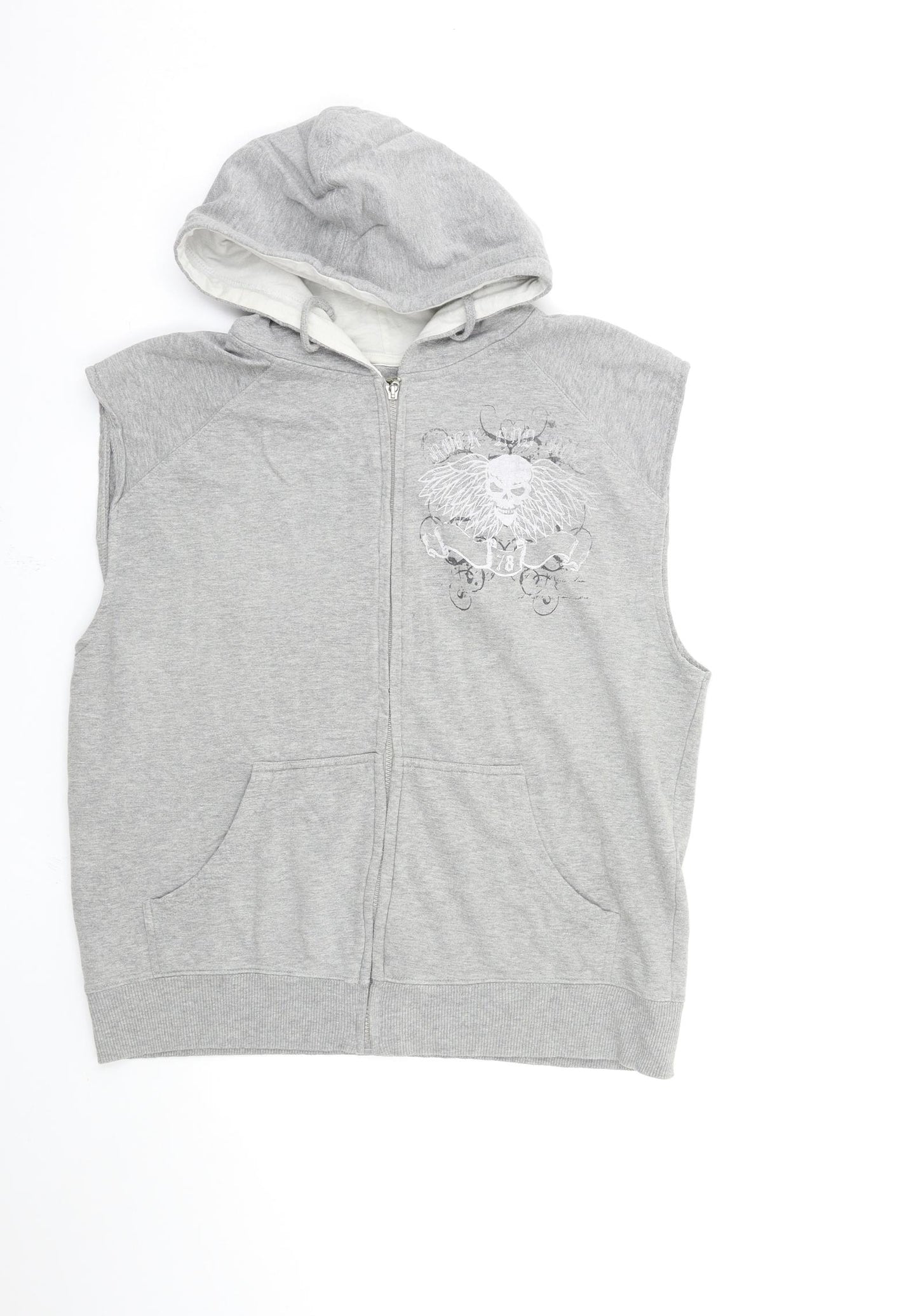 Cedar Wood State Mens Grey   Full Zip Hoodie Size L