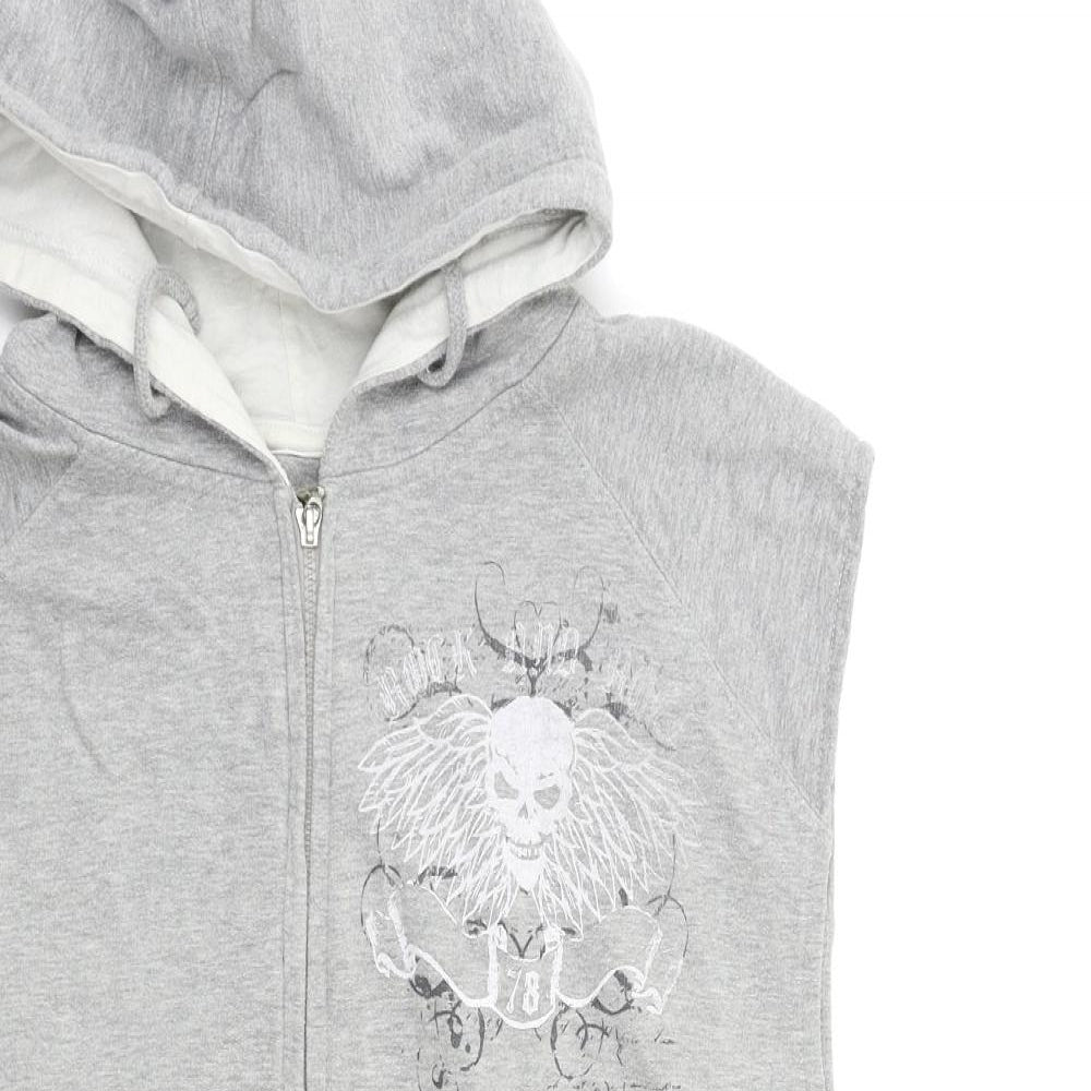 Cedar Wood State Mens Grey   Full Zip Hoodie Size L