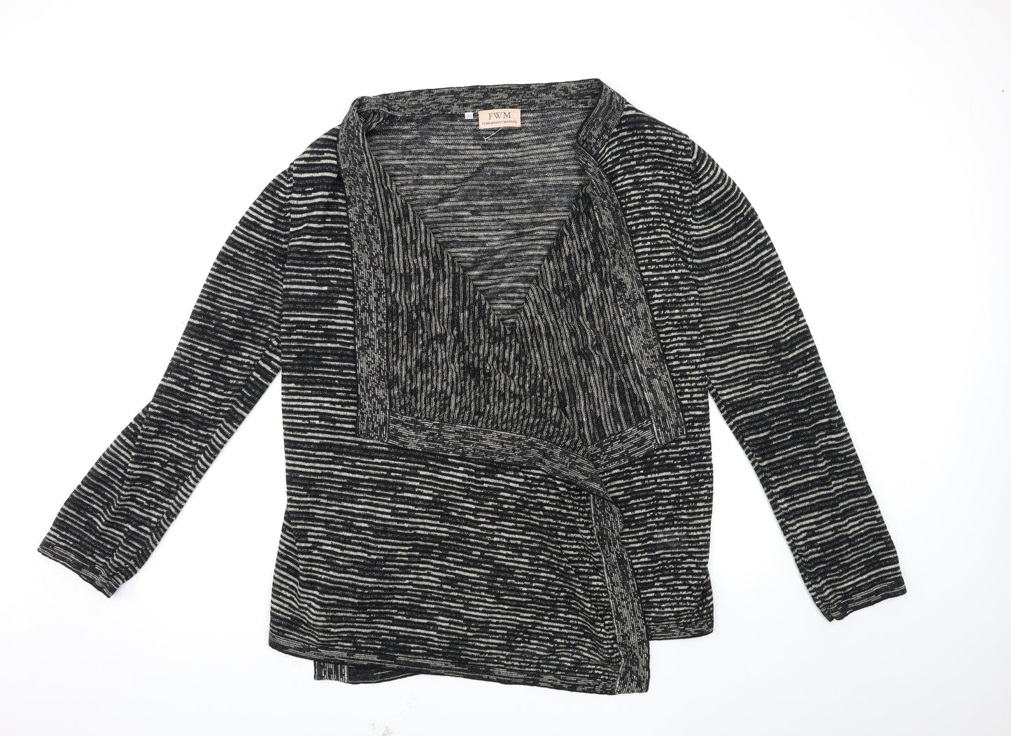 EWM Womens Black  Knit Cardigan Jumper Size 24