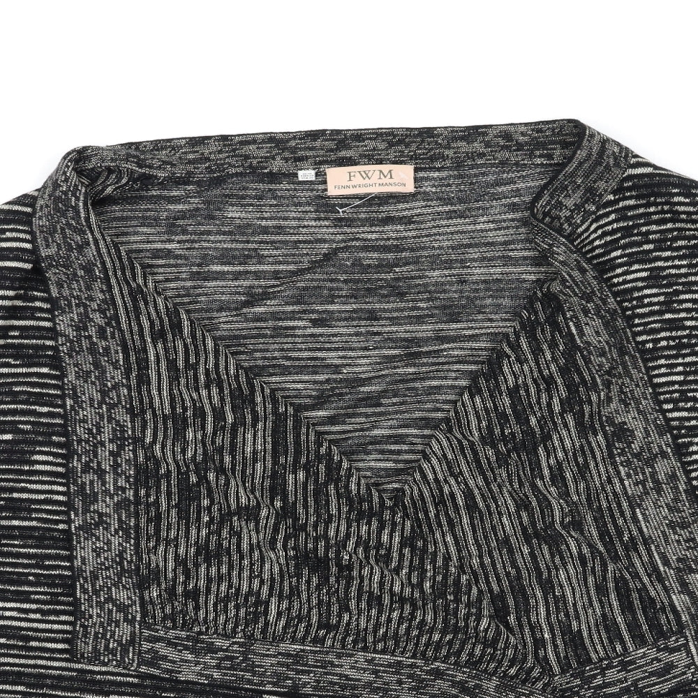 EWM Womens Black  Knit Cardigan Jumper Size 24