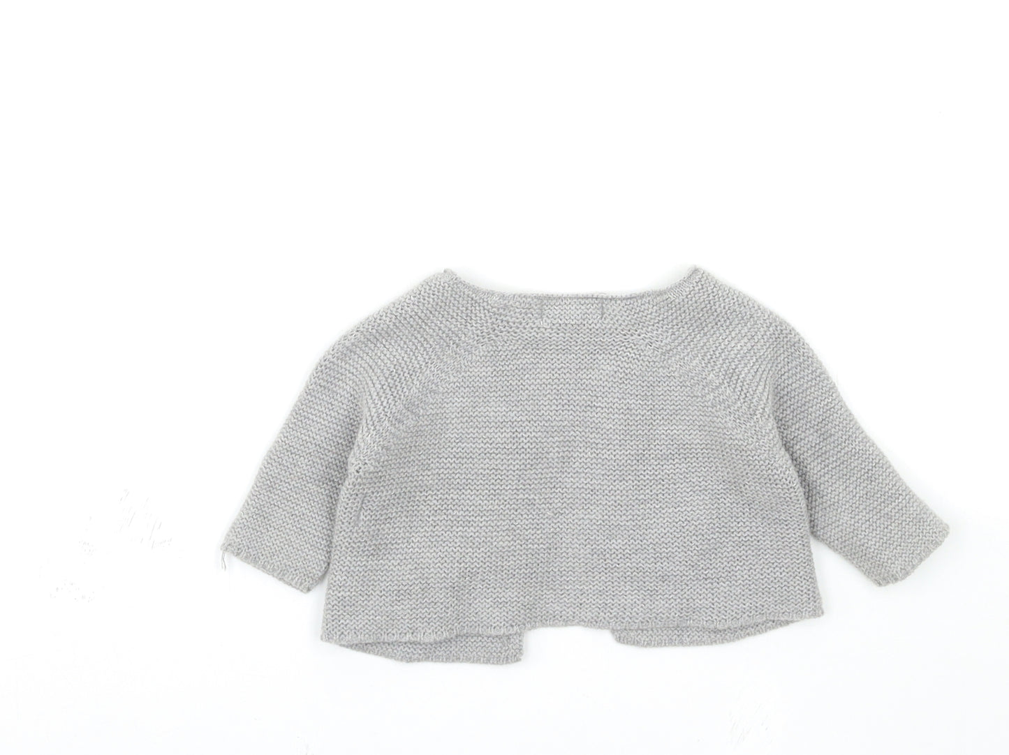 Zara Baby Grey  Knit Cardigan Jumper Size 0-3 Months