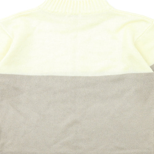 Damart Womens Beige Striped Knit Pullover Jumper Size 10
