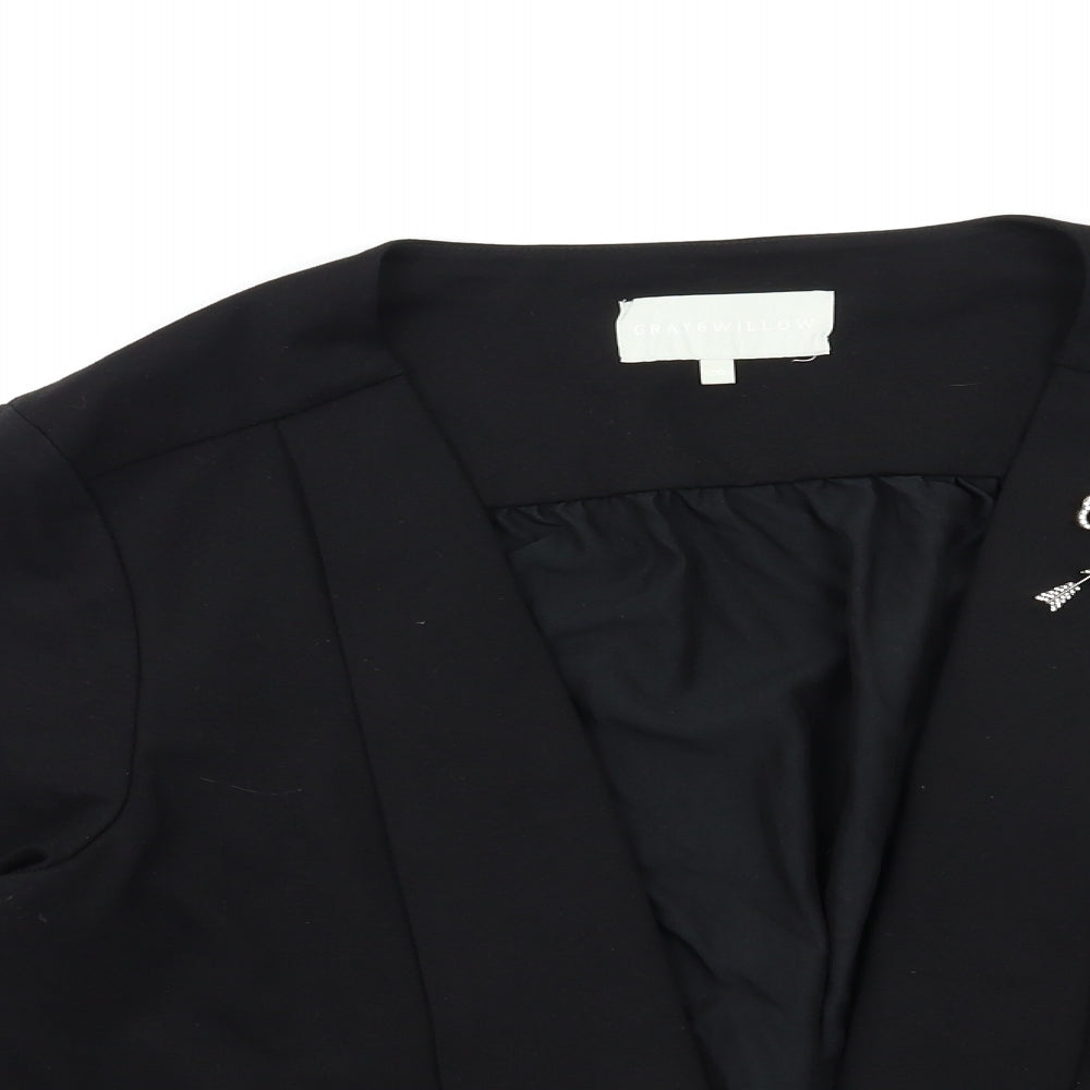 Gray & Willow Womens Black   Jacket Blazer Size 20