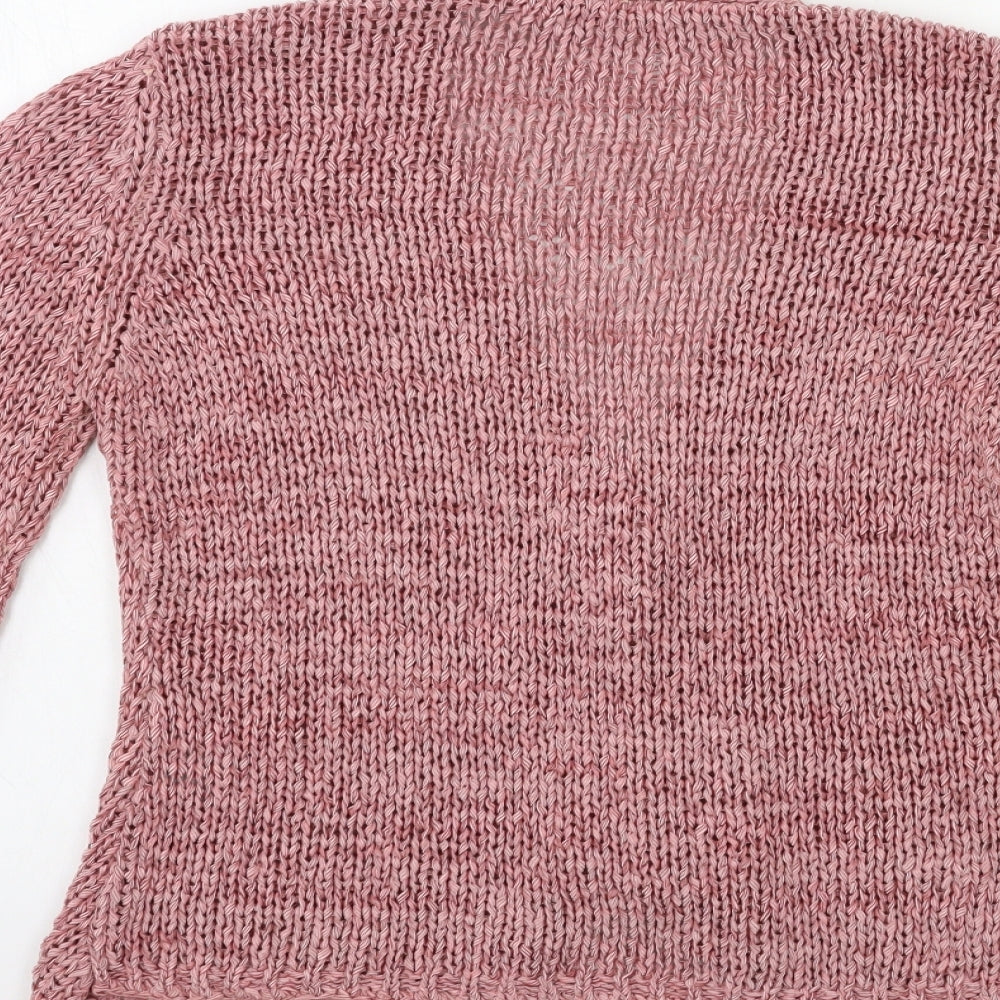 Per Una Womens Pink  Knit Cardigan Jumper Size M