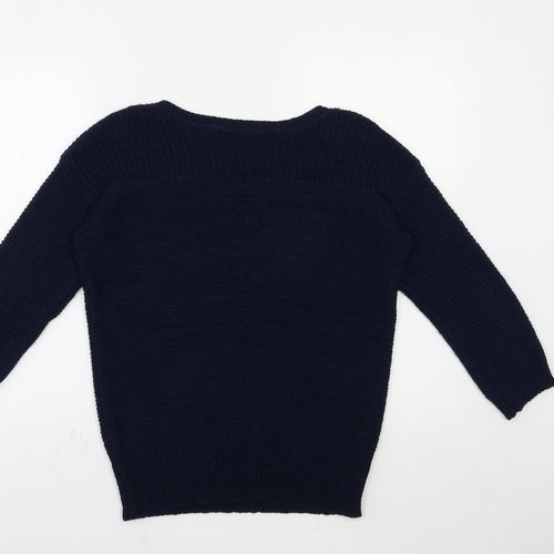 Wallis Womens Blue  Knit Pullover Jumper Size S