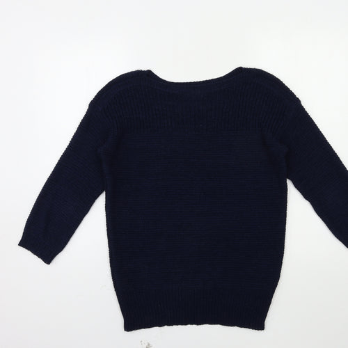 Wallis Womens Blue  Knit Pullover Jumper Size S