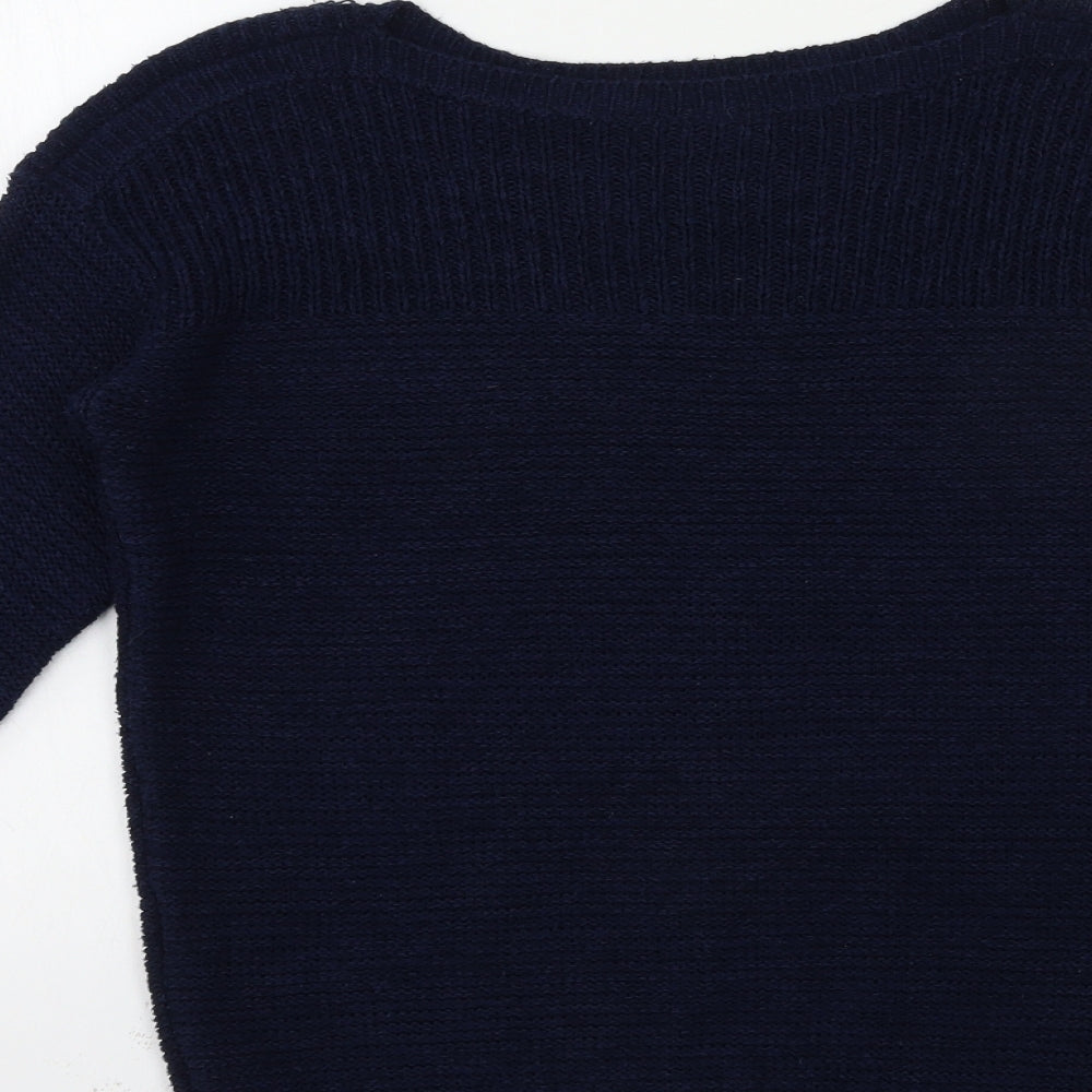 Wallis Womens Blue  Knit Pullover Jumper Size S