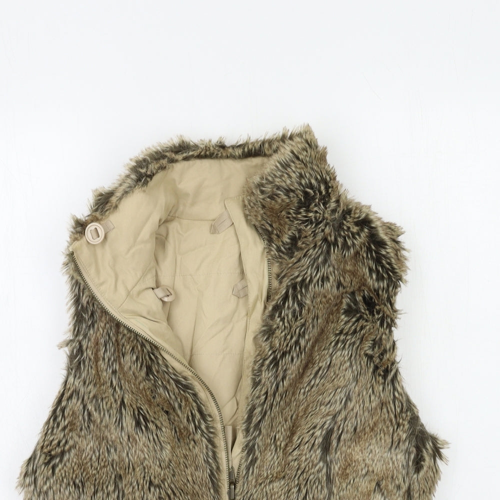Monsoon Womens Brown   Gilet Coat Size 10