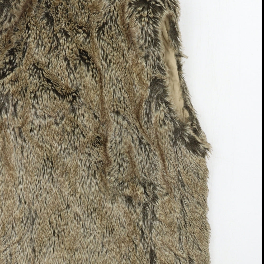 Monsoon Womens Brown   Gilet Coat Size 10