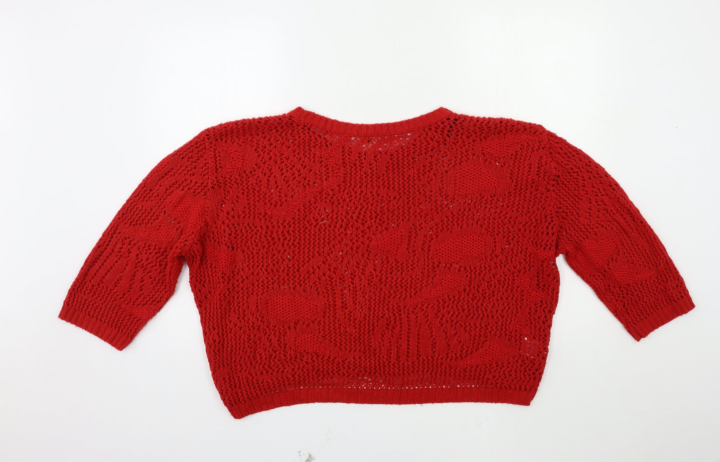 Papaya Womens Red  Knit Pullover Jumper Size 16