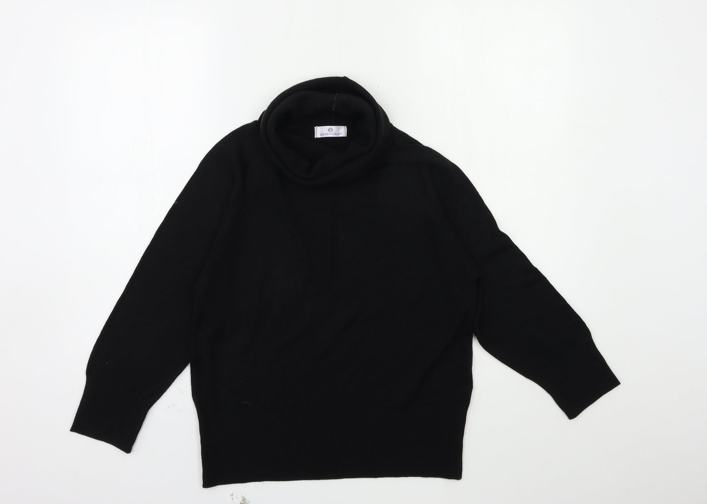 Essentials Womens Black  Knit Pullover Jumper Size 14