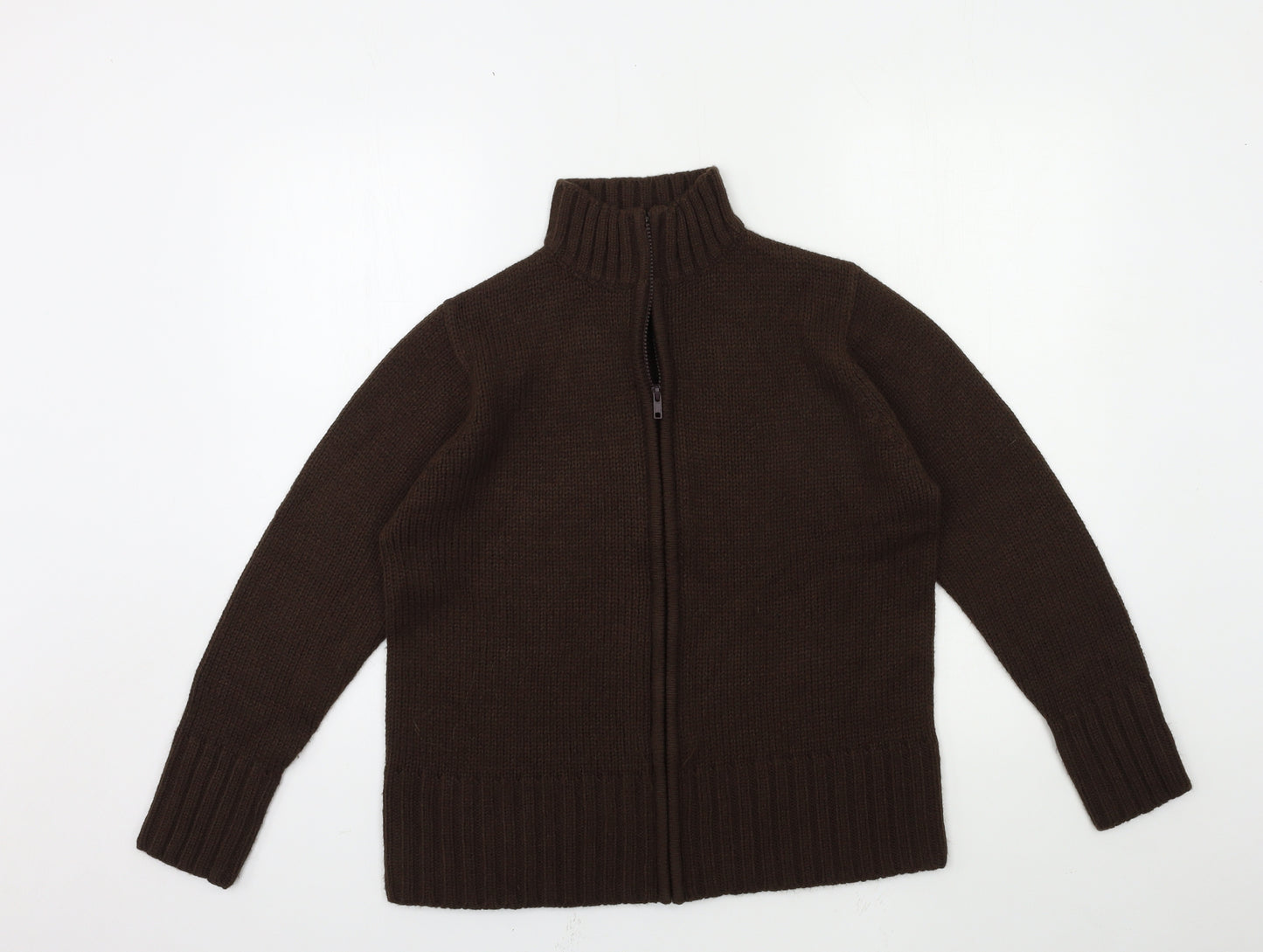 casual comfort Womens Brown  Knit Cardigan Jumper Size 12