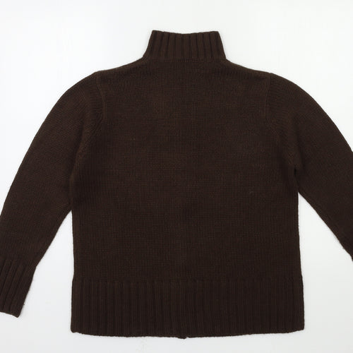 casual comfort Womens Brown  Knit Cardigan Jumper Size 12