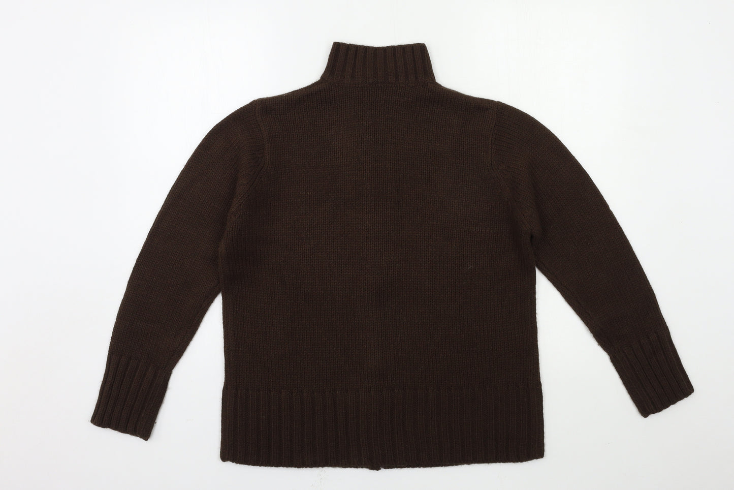 casual comfort Womens Brown  Knit Cardigan Jumper Size 12