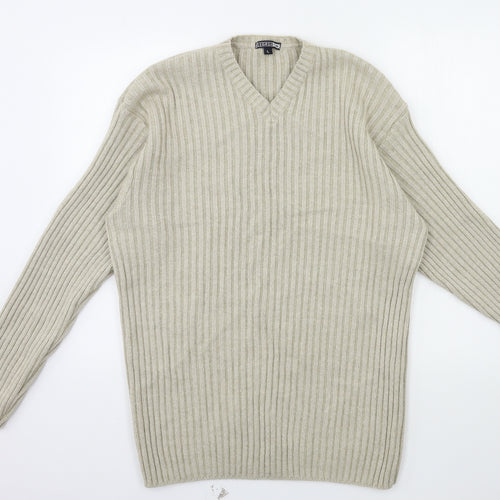 George Mens Beige  Knit Pullover Jumper Size L