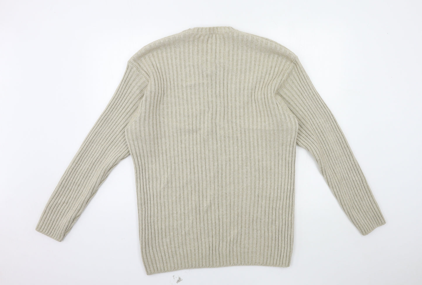 George Mens Beige  Knit Pullover Jumper Size L