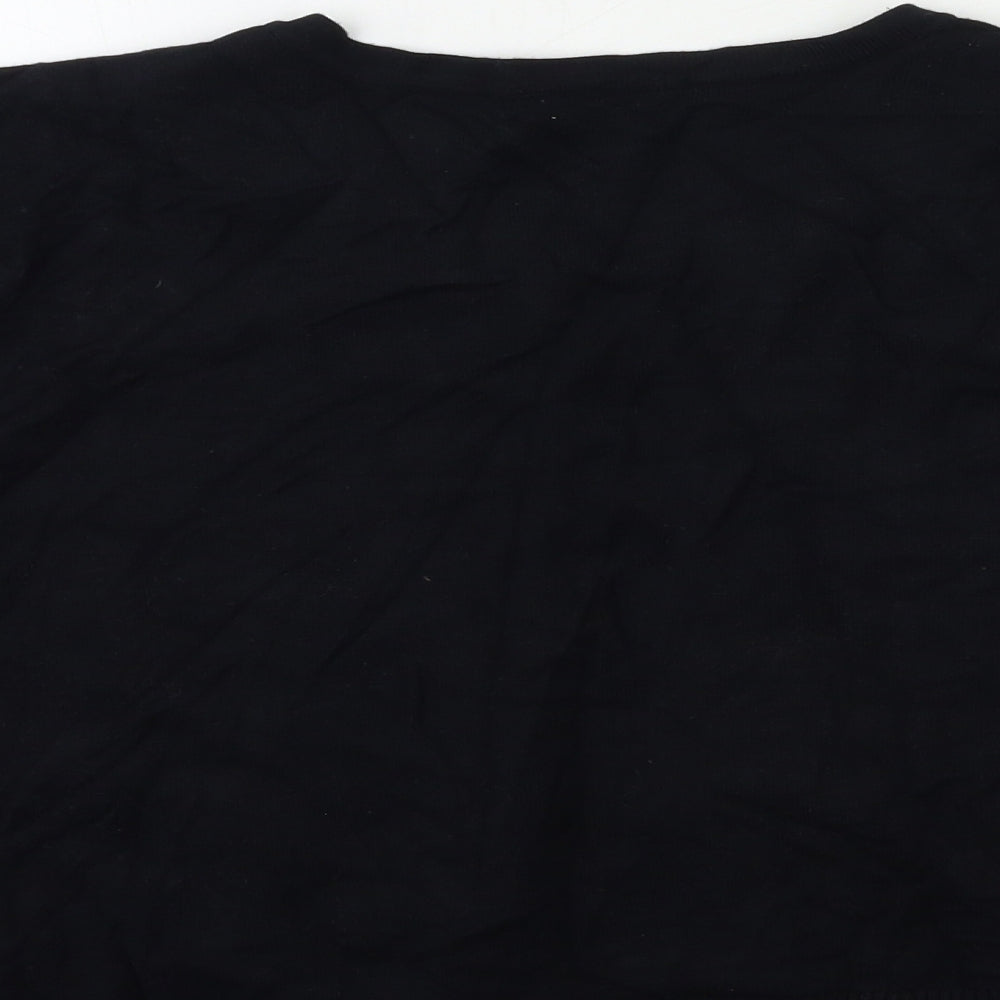 M&Co Womens Black  Knit Cardigan Jumper Size L