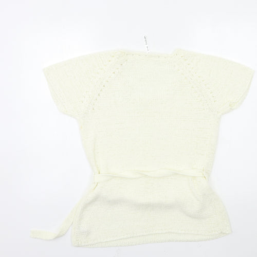 E-vie Womens White  Knit  Jumper Size 14