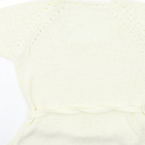 E-vie Womens White  Knit  Jumper Size 14