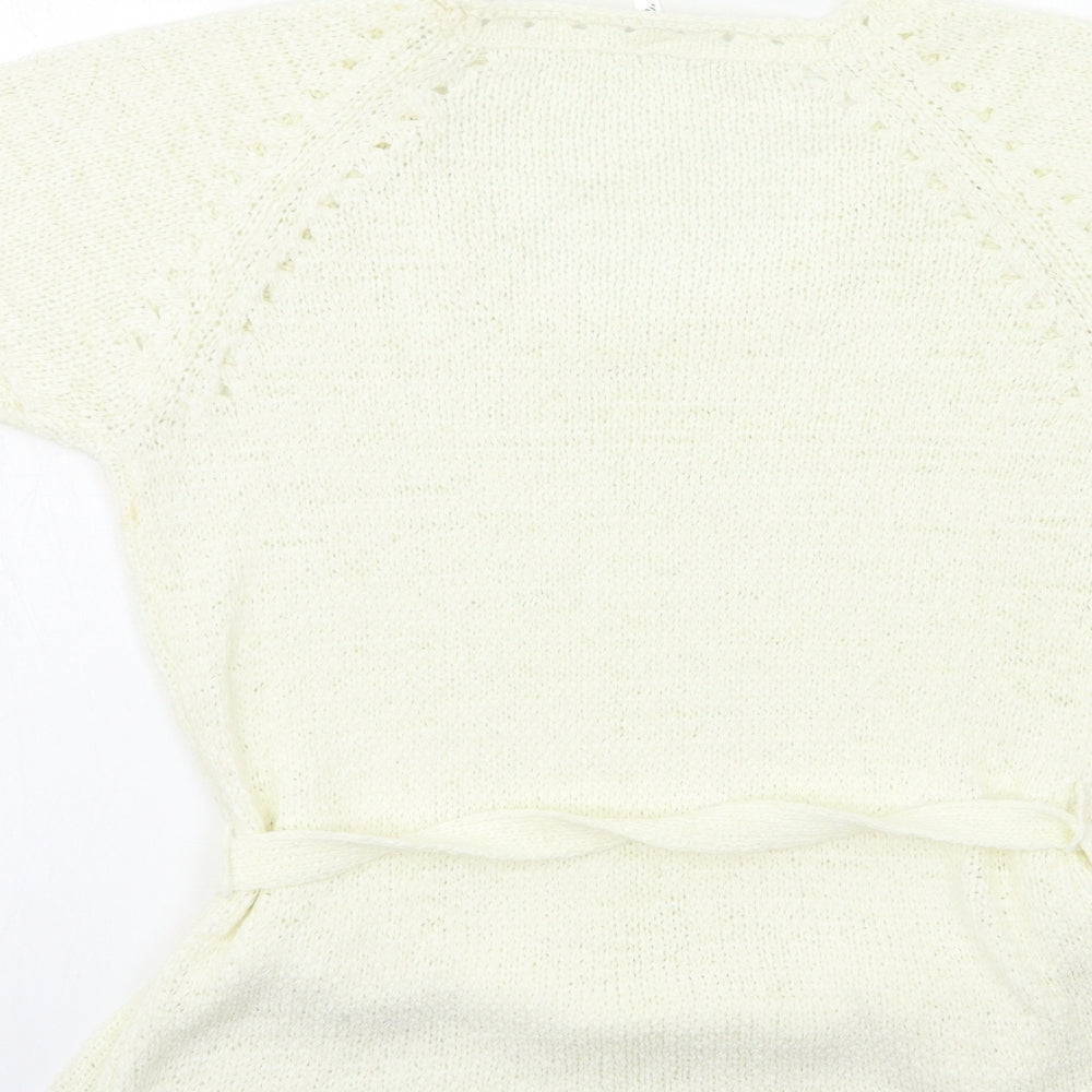 E-vie Womens White  Knit  Jumper Size 14