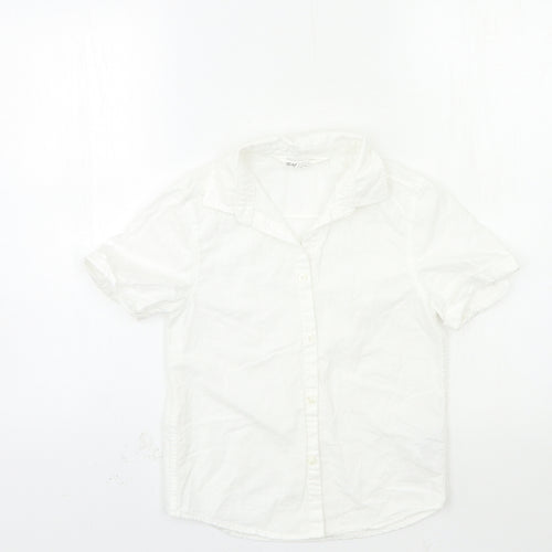 H&M Boys White   Basic Button-Up Size 8-9 Years