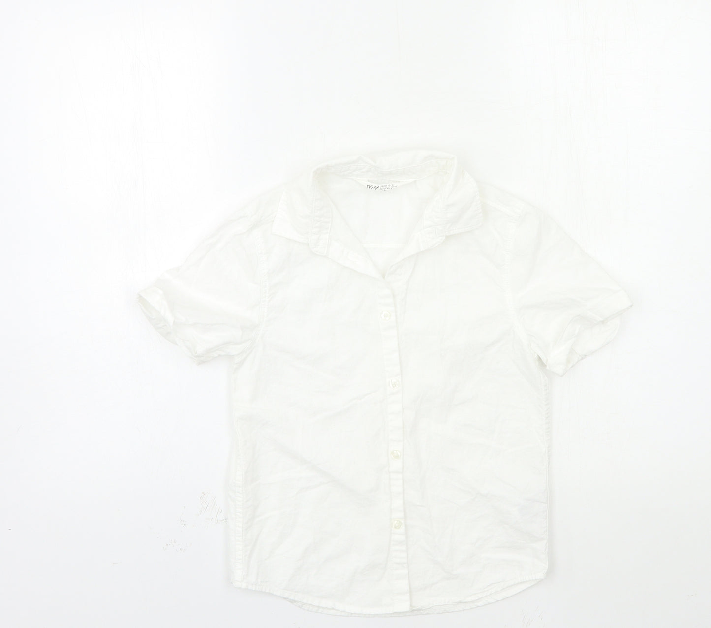 H&M Boys White   Basic Button-Up Size 8-9 Years