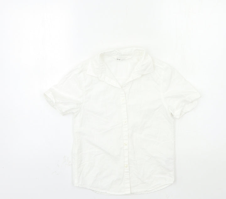 H&M Boys White   Basic Button-Up Size 8-9 Years
