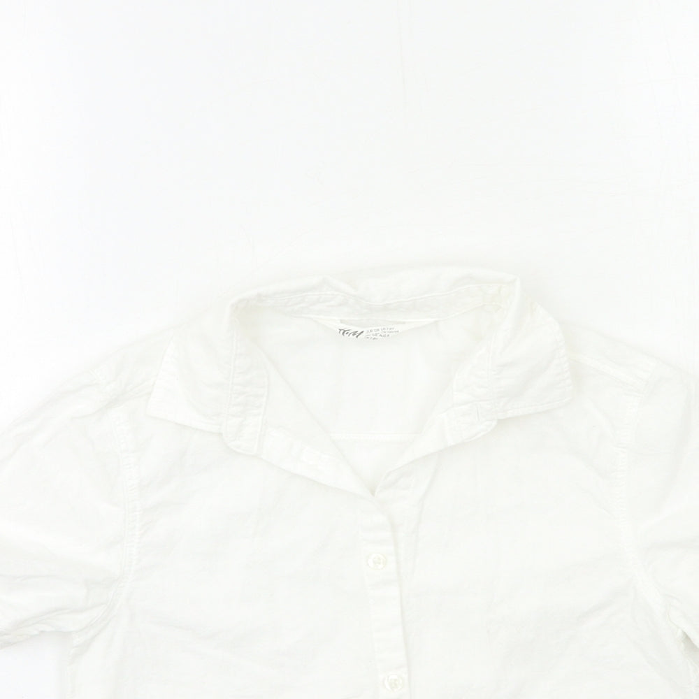 H&M Boys White   Basic Button-Up Size 8-9 Years
