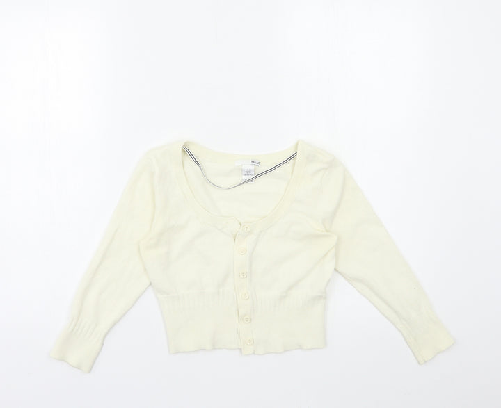H&M Womens Beige  Knit Cardigan Jumper Size XS